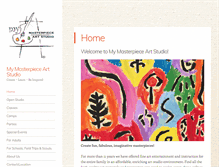 Tablet Screenshot of mymasterpieceartstudio.com
